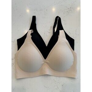 VRCOMFY Jelly Wireless Womens Comfort Bras Pushup Seamless Small - 2 Pack
